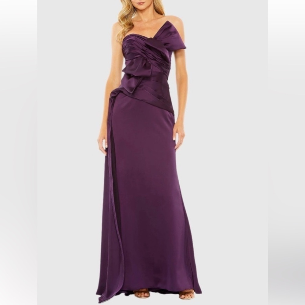 NWT Mac Duggal Sz 6 Elegant Purple Strapless Evening Gown 20585